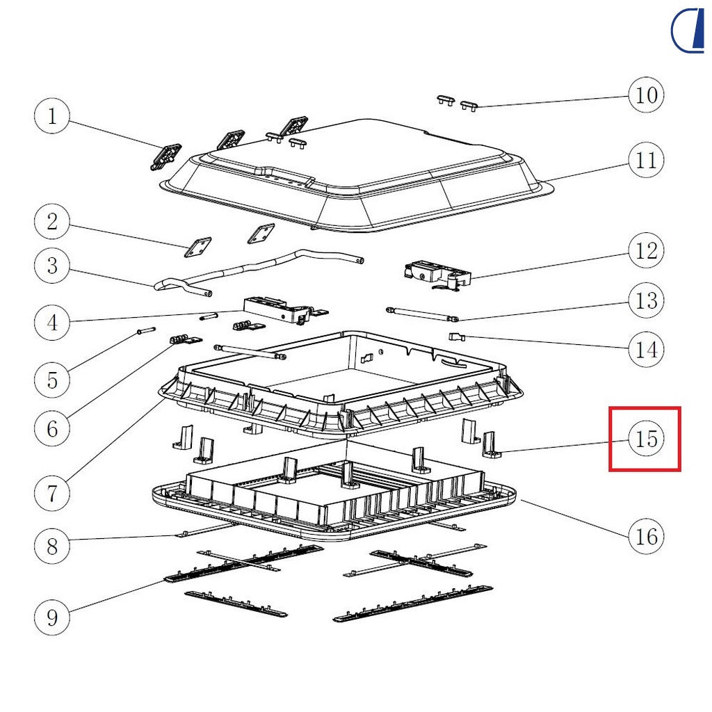 Blocco di installazione per oblò Di-Tec 700x500 mm