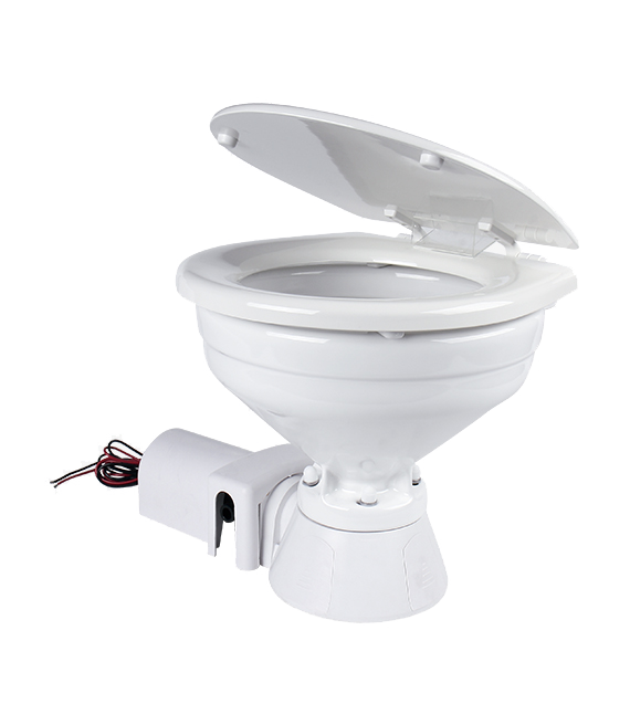 Inodoro eléctrico marino Seaflo SFMTE1-01 de 12 voltios - Taza de cerámica con macerador