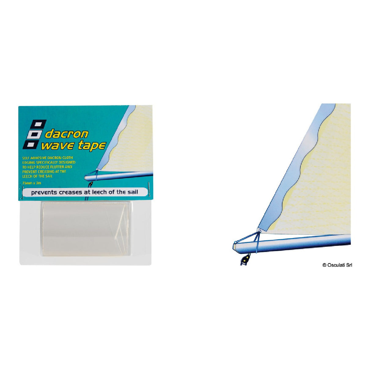 PSP Marine Tapes Nastro autoadesivo Dacron Wave Leech Tape