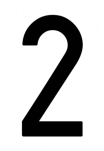 Cora Busta 10 numeri adesivi ''2'' per targa ripetitrice