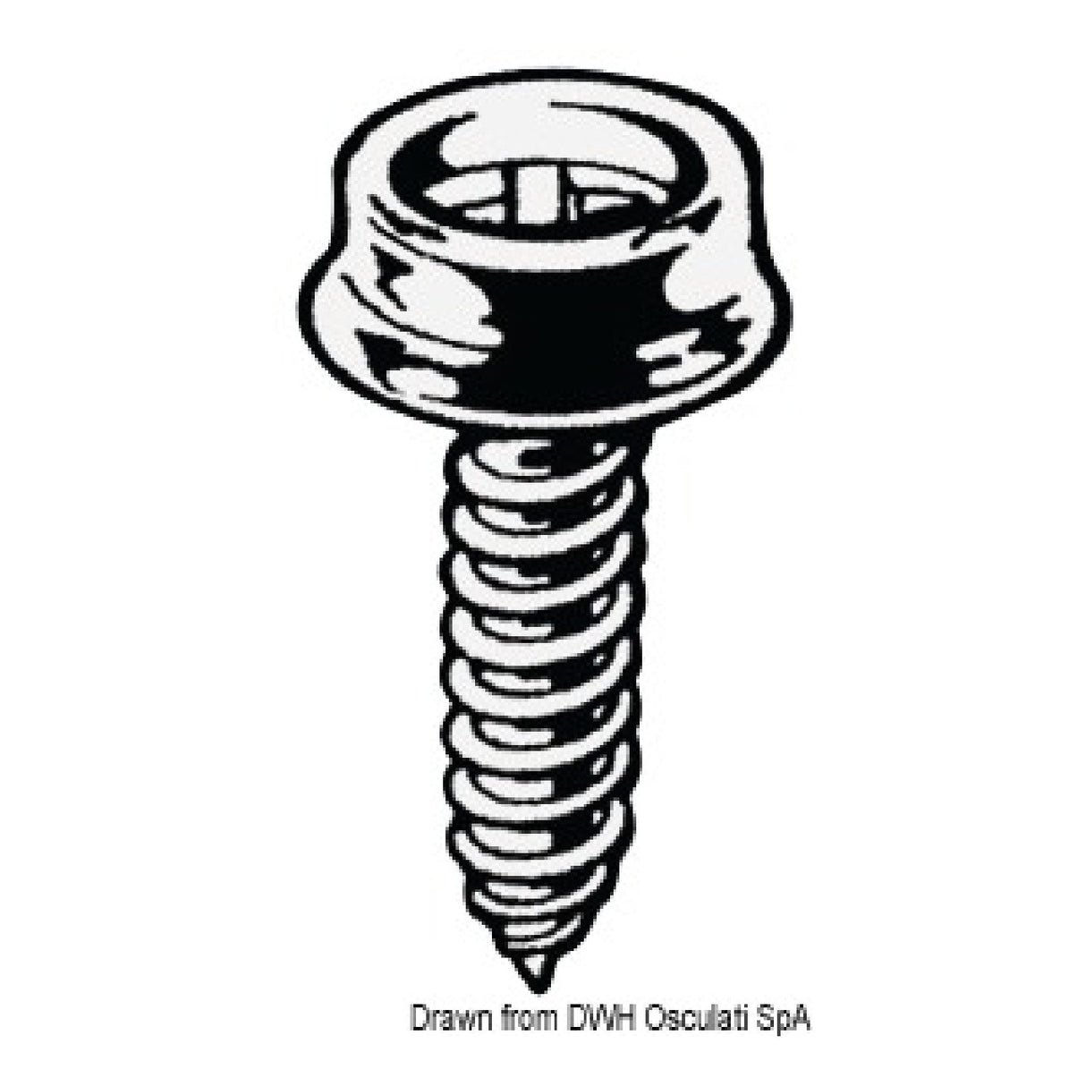 Osculati Male brass button 10.306.00 - 1 pack of 100 pieces 10.306.00