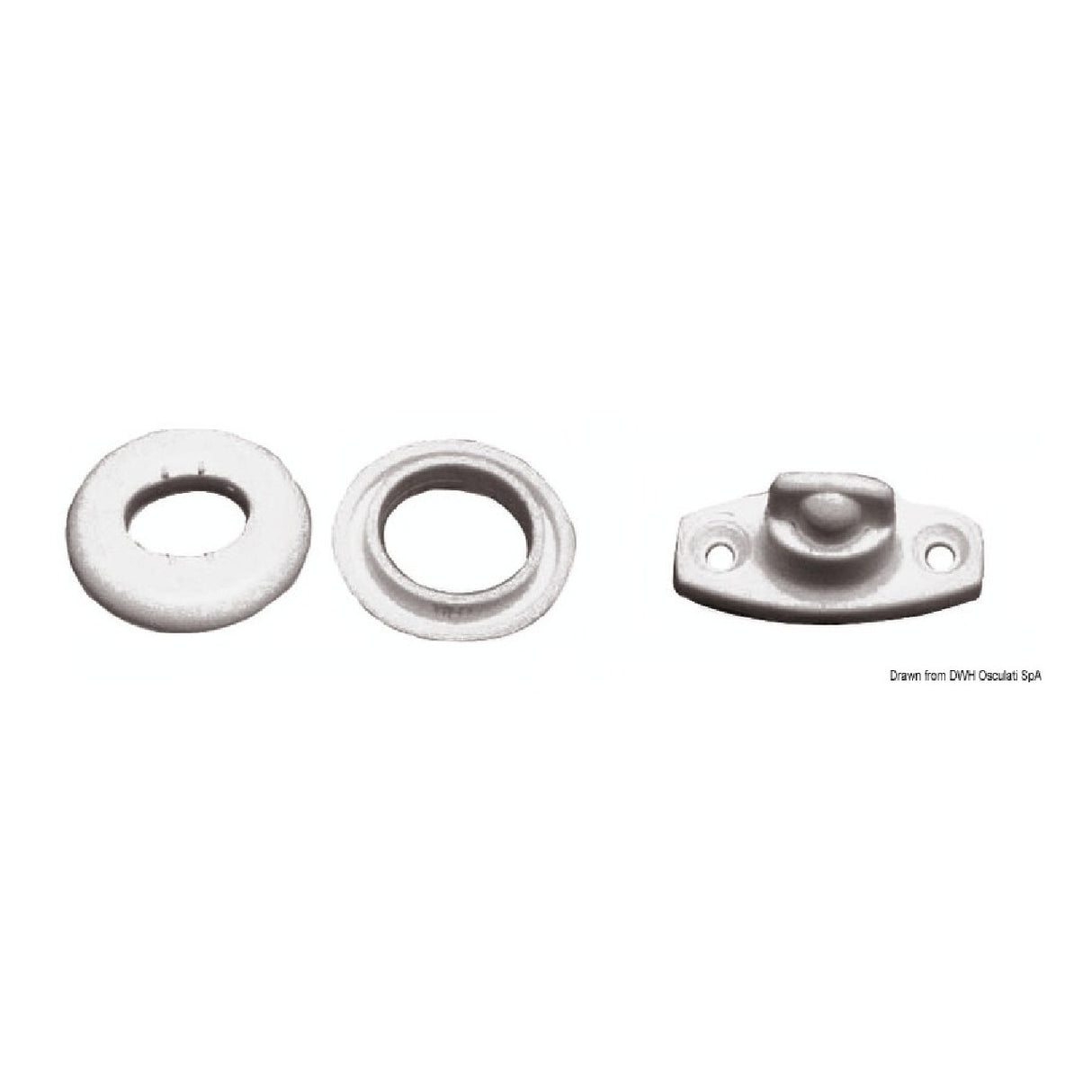 Torniquete Osculati para capota 10.426.00 - 1 paquete de 10 piezas 10.426.00
