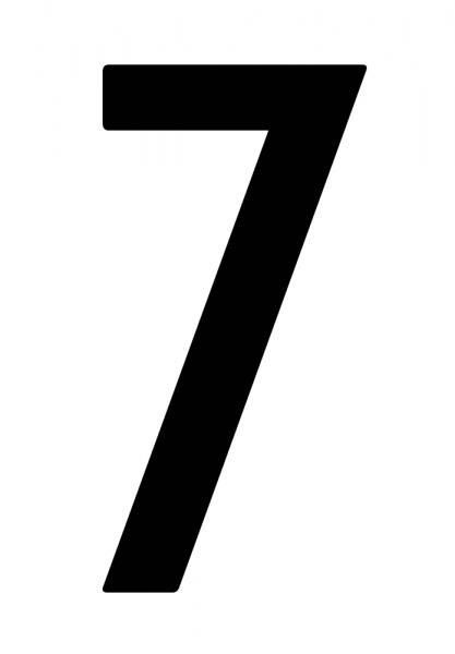 Cora Envelope of 10 adhesive numbers ''7'' for repeater plates