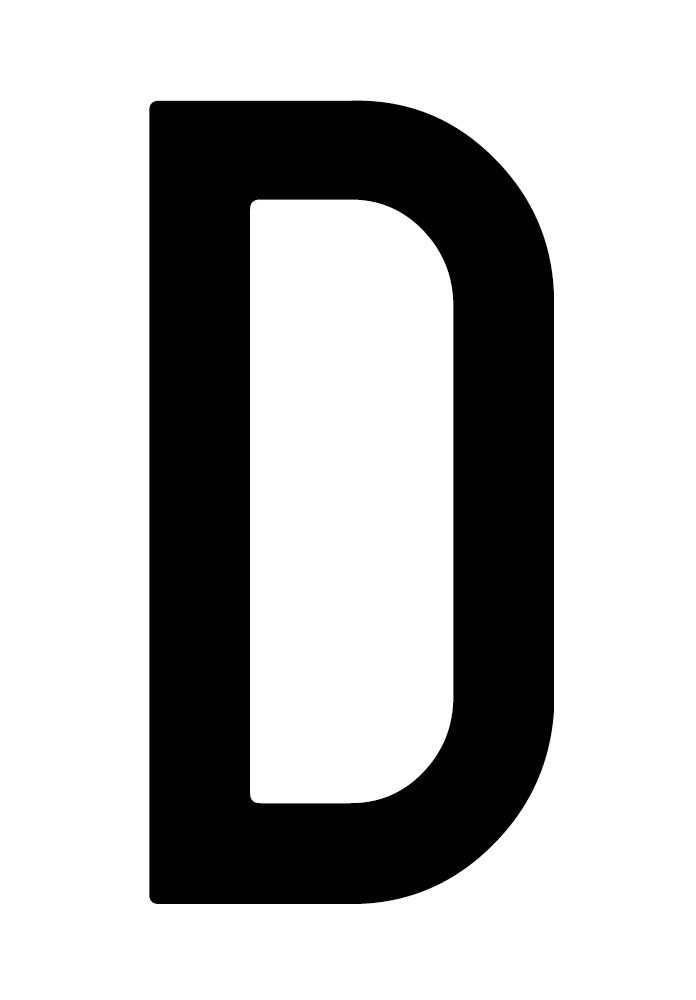 Cora Envelope 10 adhesive letters ''D'' for repeater plate