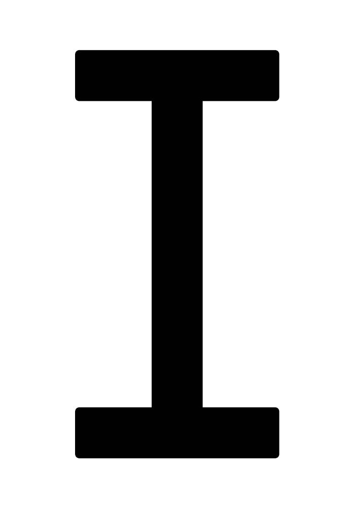 Cora Envelope 10 adhesive letters ''I'' for repeater plate