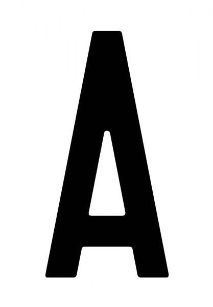 Cora Envelope 10 adhesive letters ''A'' for repeater plate