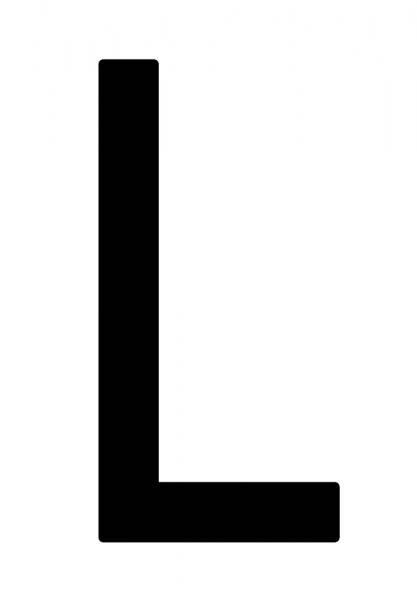 Cora Envelope 10 adhesive letters ''L'' for repeater plate