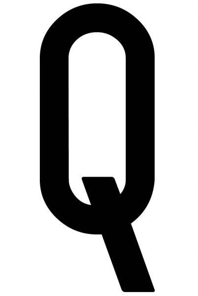 Sobre Cora 10 letras adhesivas ''Q'' para placa repetidora