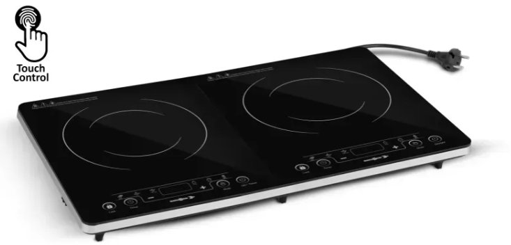 Cocina de inducción eléctrica portátil doble Brunner Hot Point Induction 58 x 37 cm