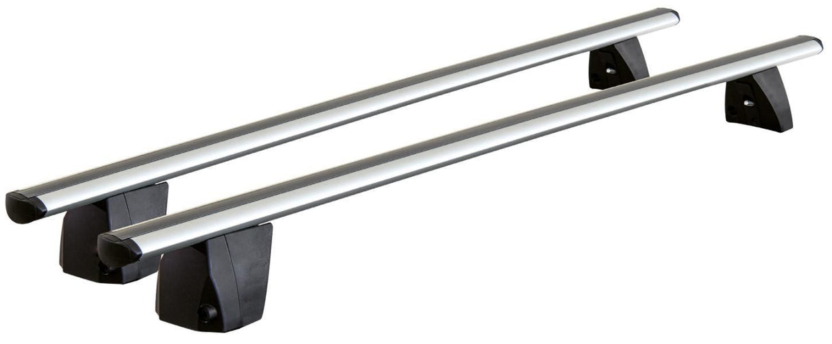 Baca de techo Cora DeltaAlu plateada M con patas