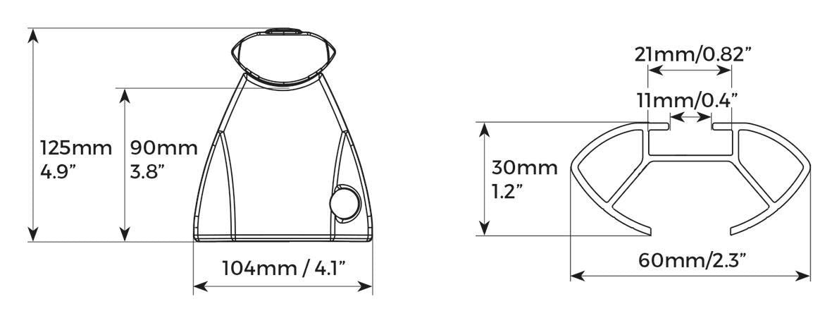 Cora DeltaAlu silver M roof rack with feet