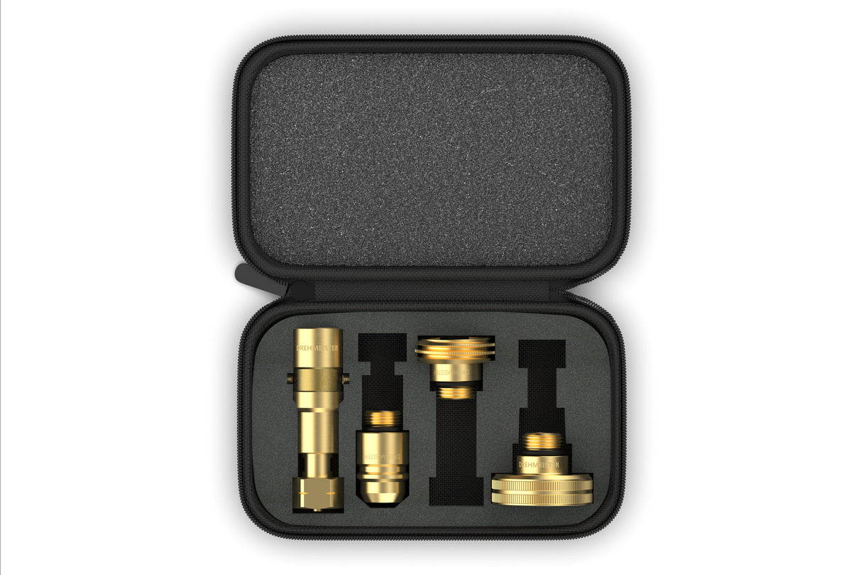 DREHMEISTER kit adattatore in valigetta per bombole di gas (W21.8L)