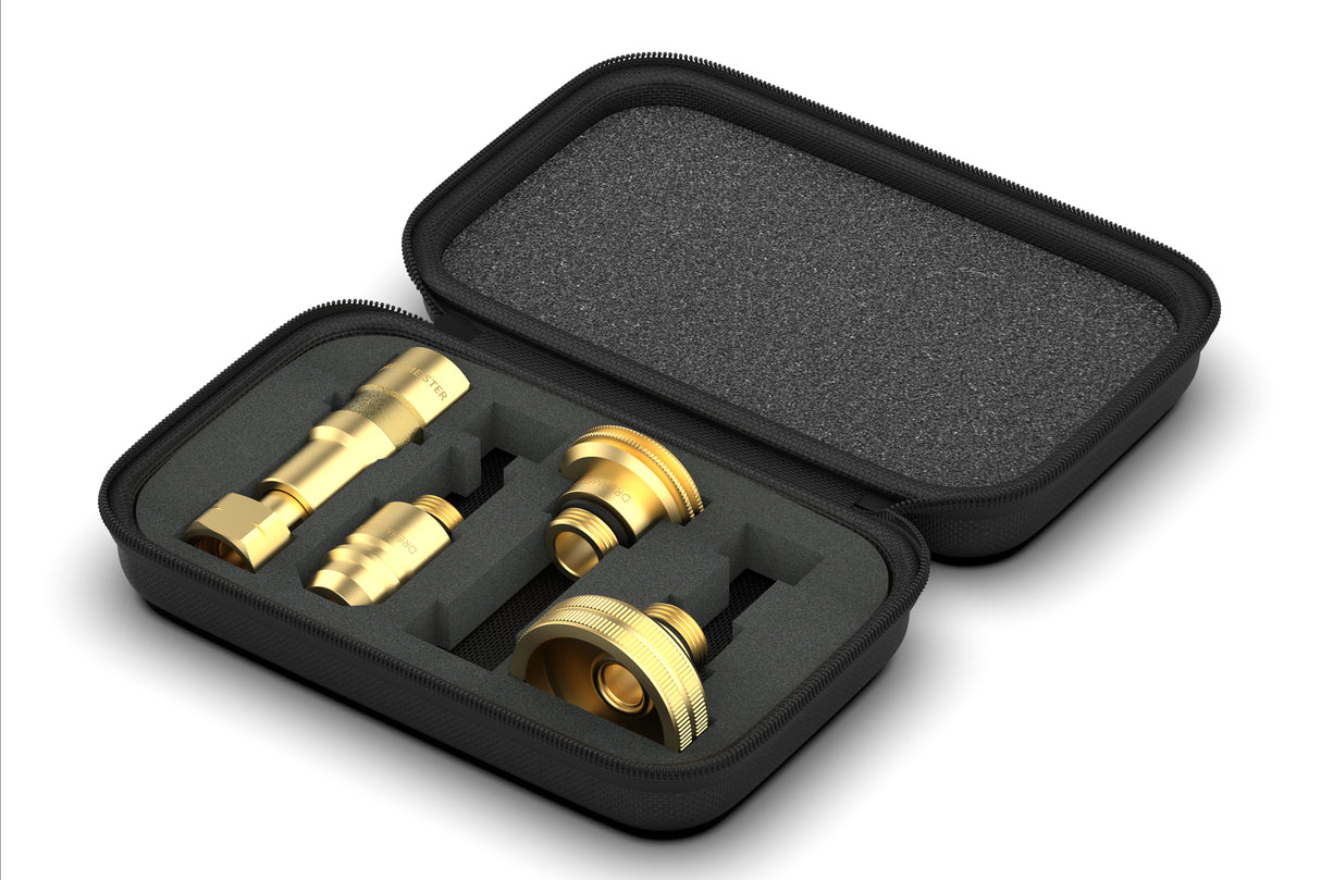 DREHMEISTER kit adattatore in valigetta per bombole di gas (W21.8L)