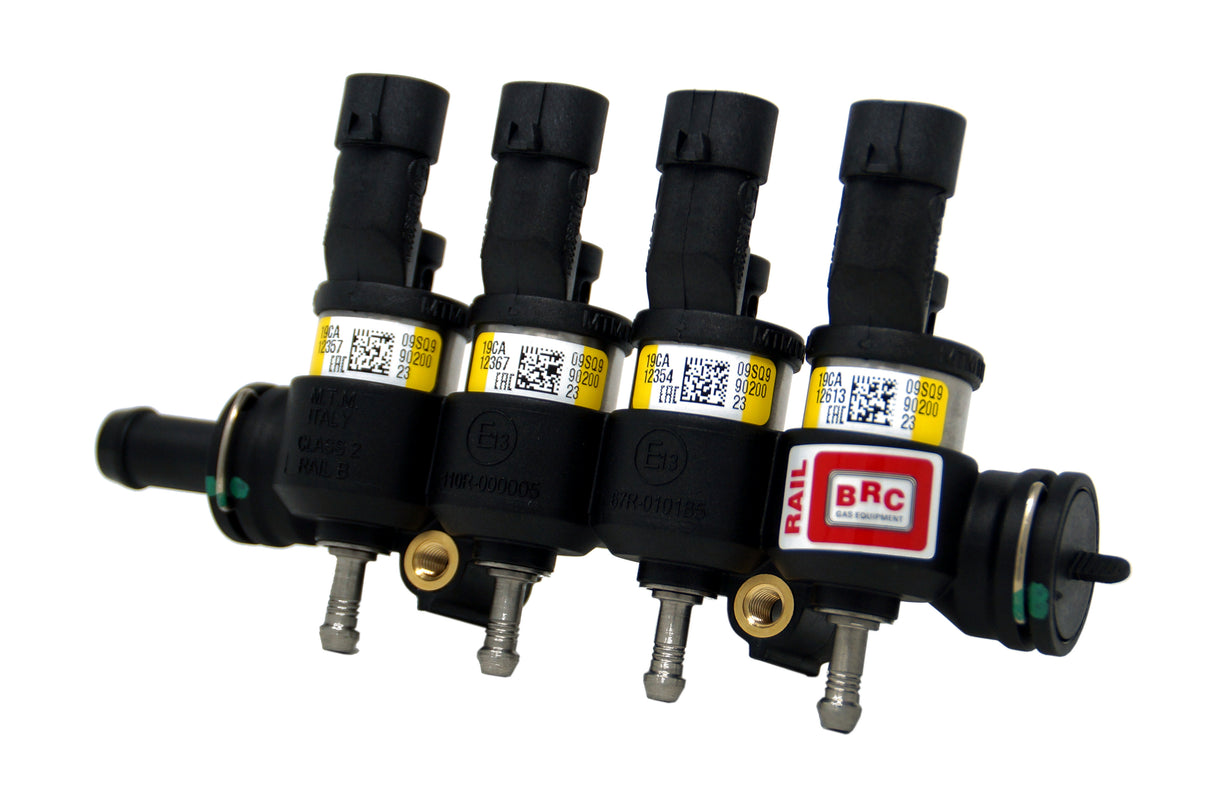 BRC rail iniettore 4 cilindri IN03 giallo (plastic)