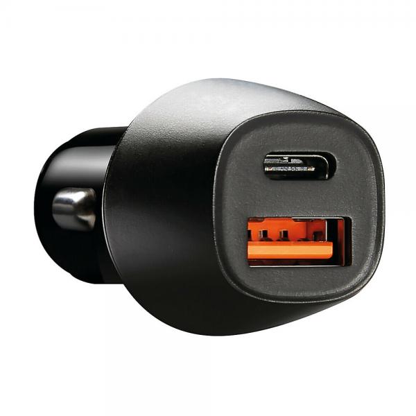 Lampa Usb Power Tec, caricabatteria 2 porte Usb Ultra Fast Charge 18W 12/24V