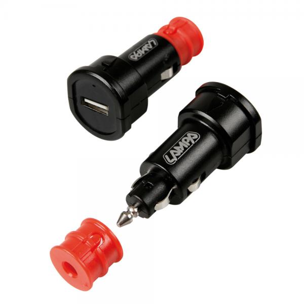 Uni-Tech Lamp, Universal Charger with 1 USB Port, Fast Charge, 2400 mA, 12/32V