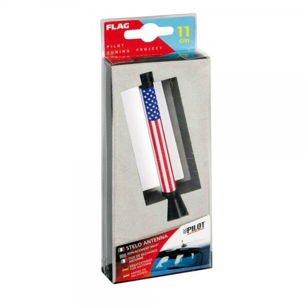 Pilot Flag, stelo antenna - 11 cm - USA