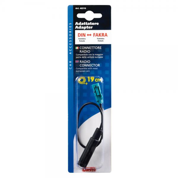 Adaptador de antena DIN hembra>FAKRA hembra - 19 cm 40316
