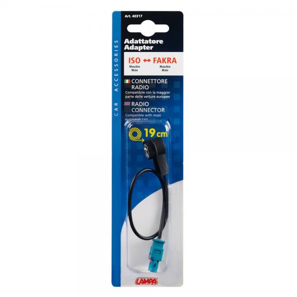 Lampa Adattatore antenna DIN maschio>FAKRA maschio - 19 cm 40317