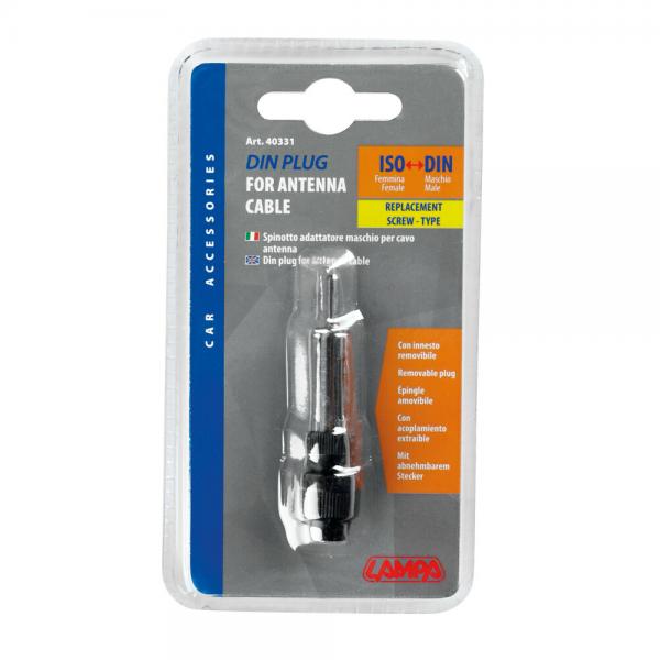Lampen-DIN-Stecker (männlich) für Antennenkabel 40331