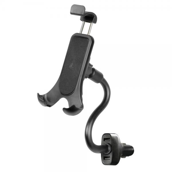 Lampa Power Holder, Phone Holder with Dual USB Charger, 12/24V