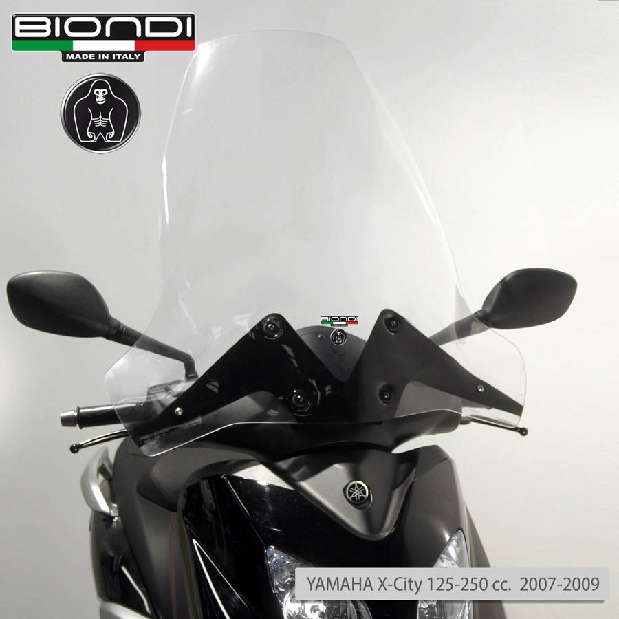 Biondi Club Parabrezza Trasparente Yamaha X-City 125/250 cc 2007-2016