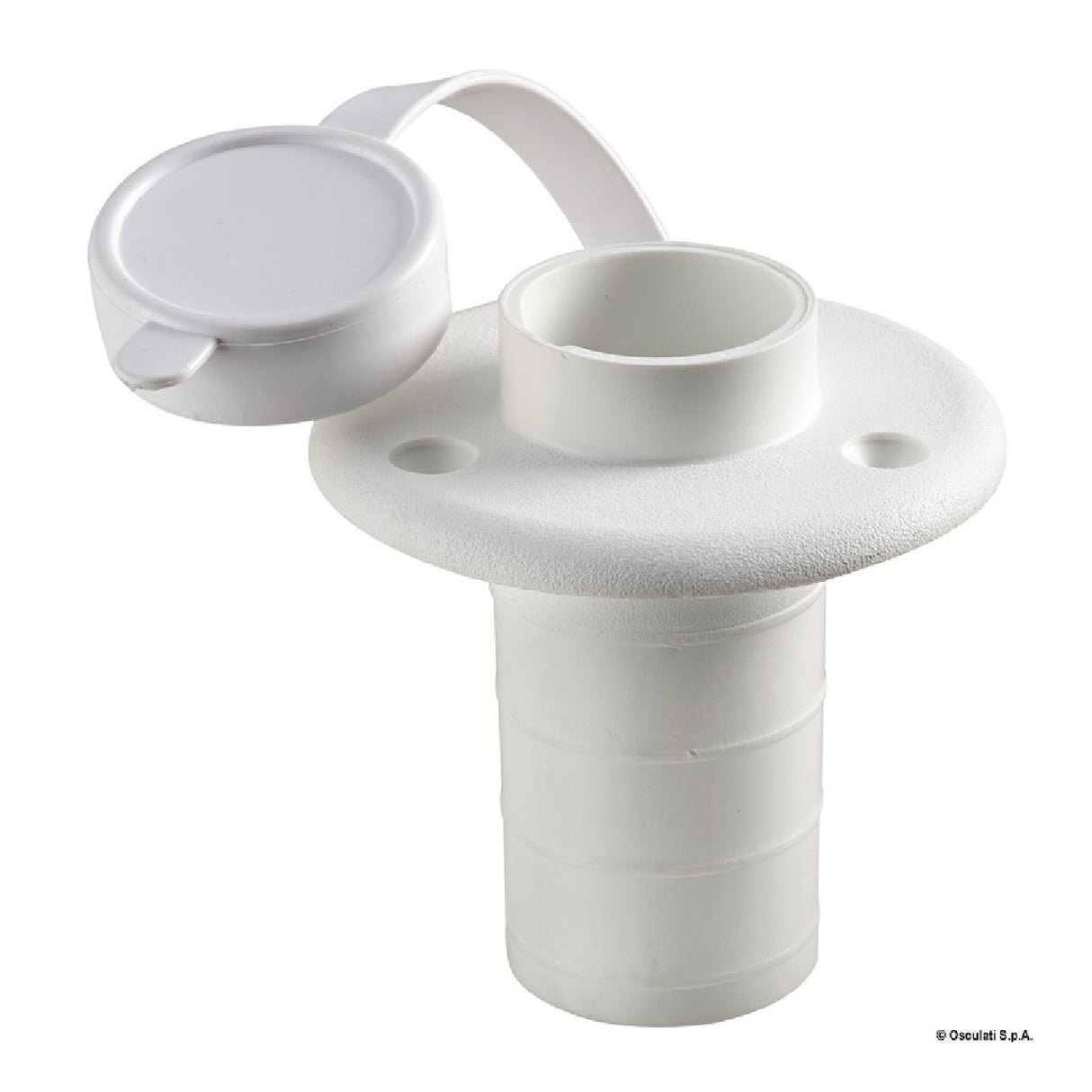 Osculati Weißer Kunststoffsockel, Unterputzmontage, 3 Kontakte 11.000.01
