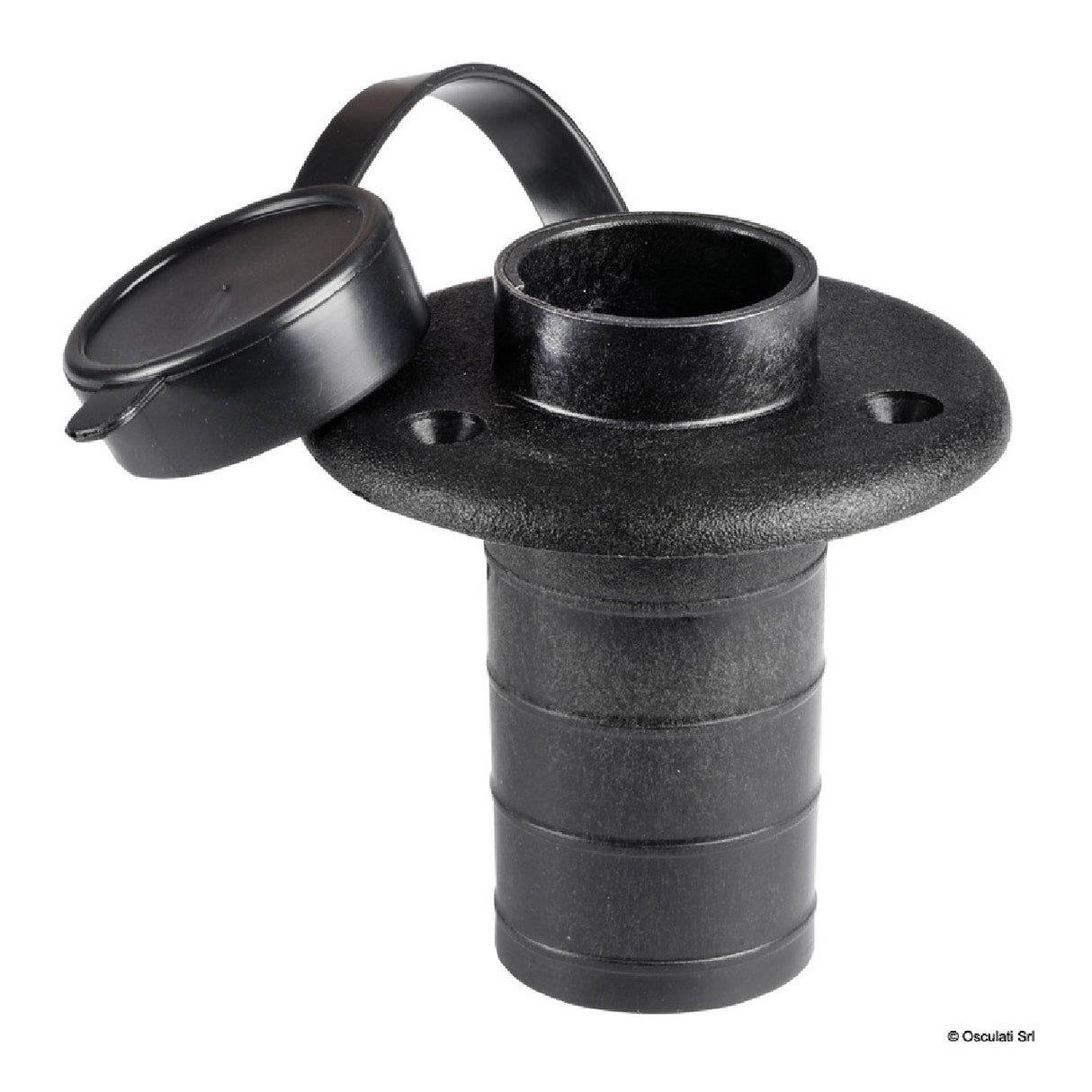 Osculati Black plastic base for flush mounting on a flat surface, 3 contacts 11.000.02