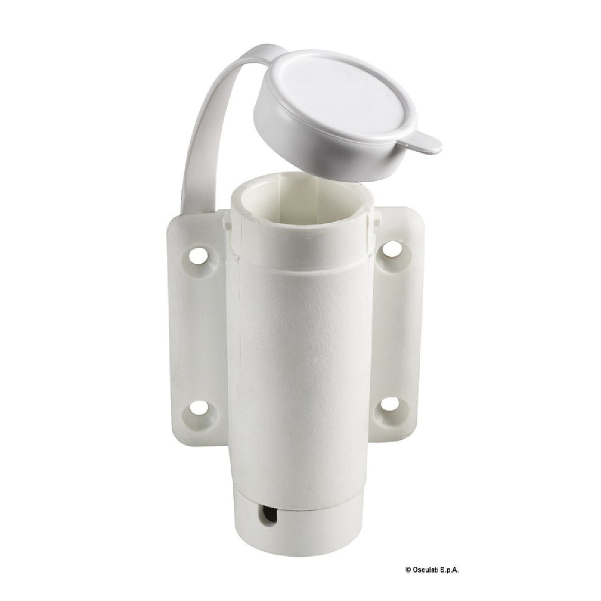 Osculati White nylon wall base with 2 contacts 11.000.17