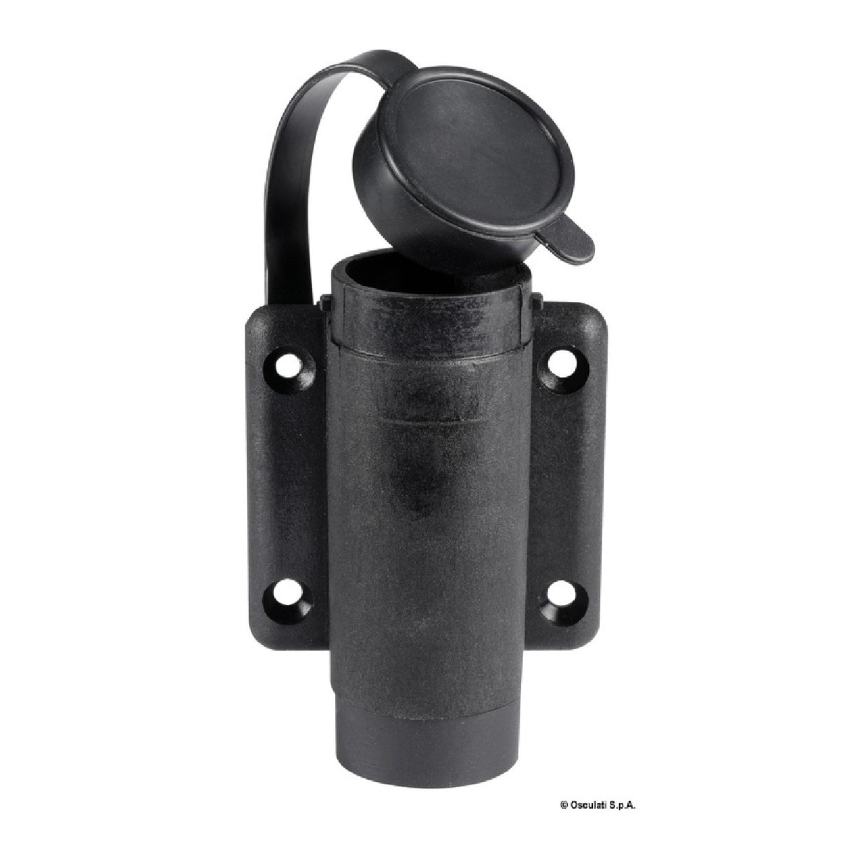 Osculati Schwarze Nylon-Wandhalterung mit 2 Kontakten 11.000.18