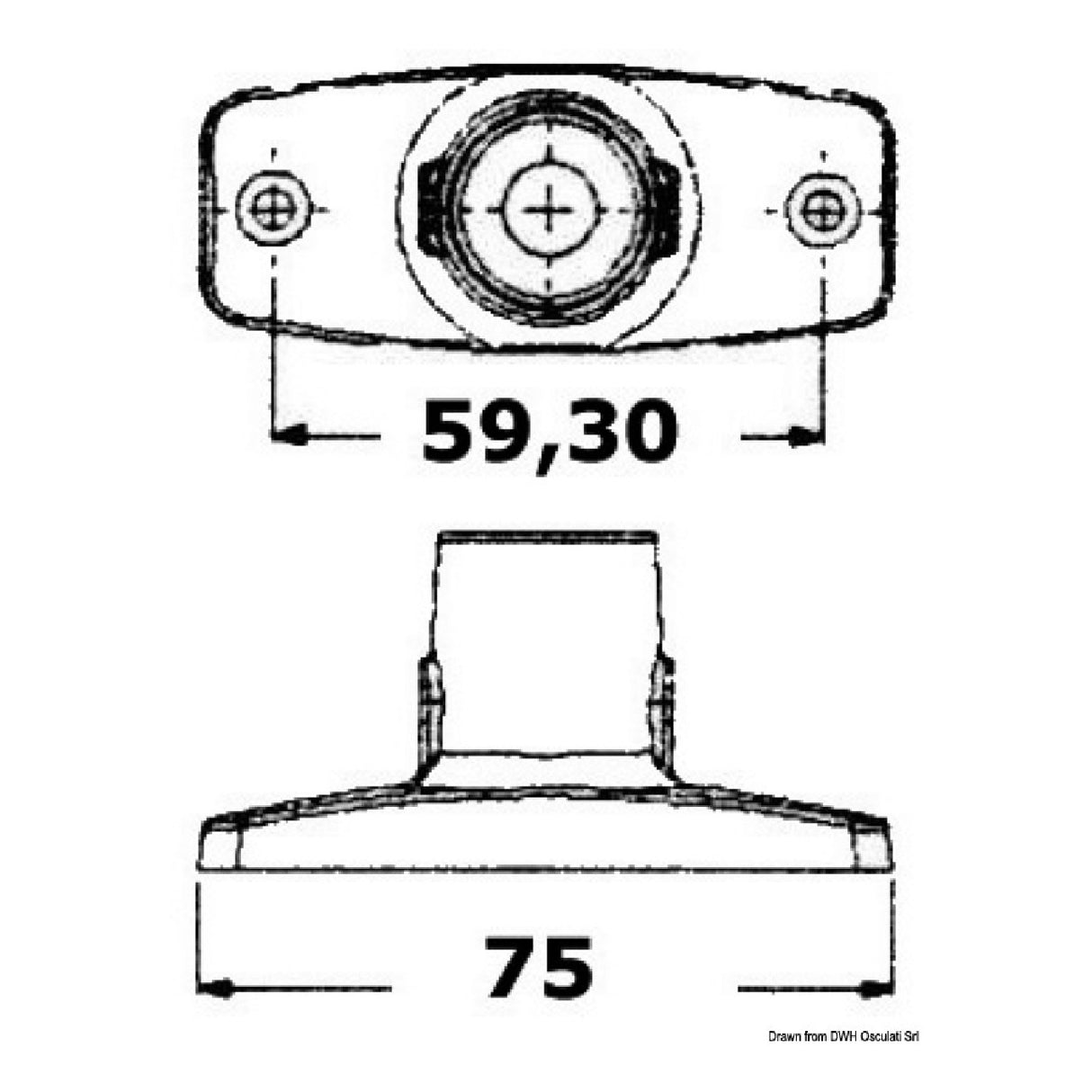 Osculati Luce di Fonda 360 Evoled in Edelstahl 11.039.18