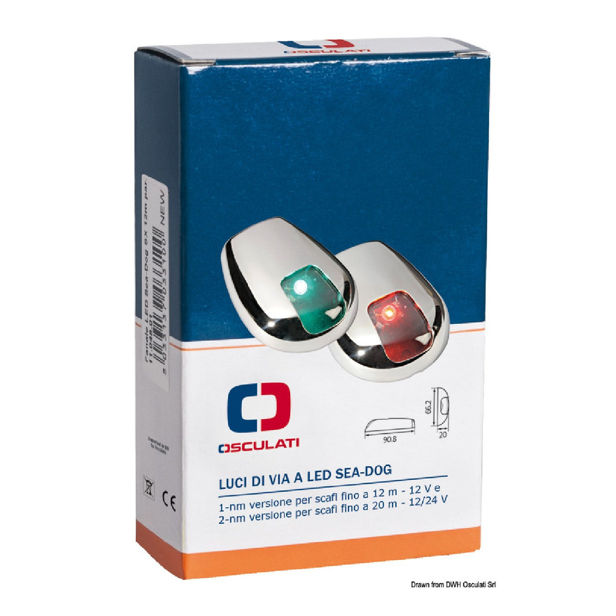 Osculati Luce di via a LED Sea-Dog in acciaio inox parete 11.048 11.048.01
