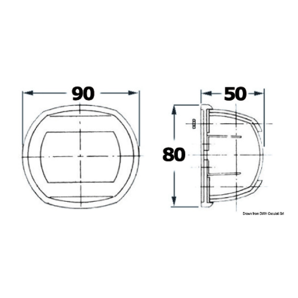 Osculati Luci di via Classic 12 in AISI 316 lucidato a specchio 11.407.01