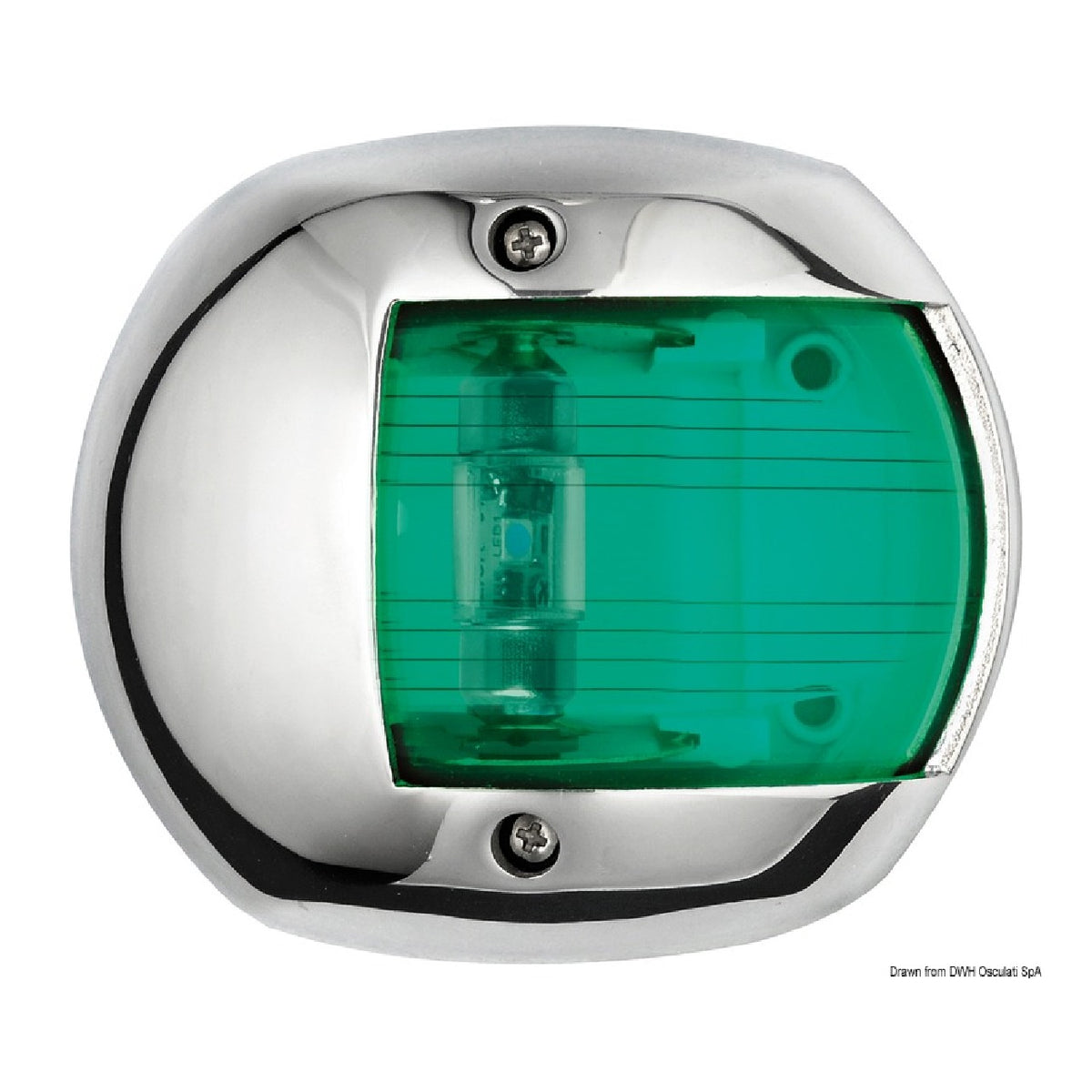 Luces de navegación Osculati Compact 12 LED en acero AISI 316 pulido espejo 11.446.01