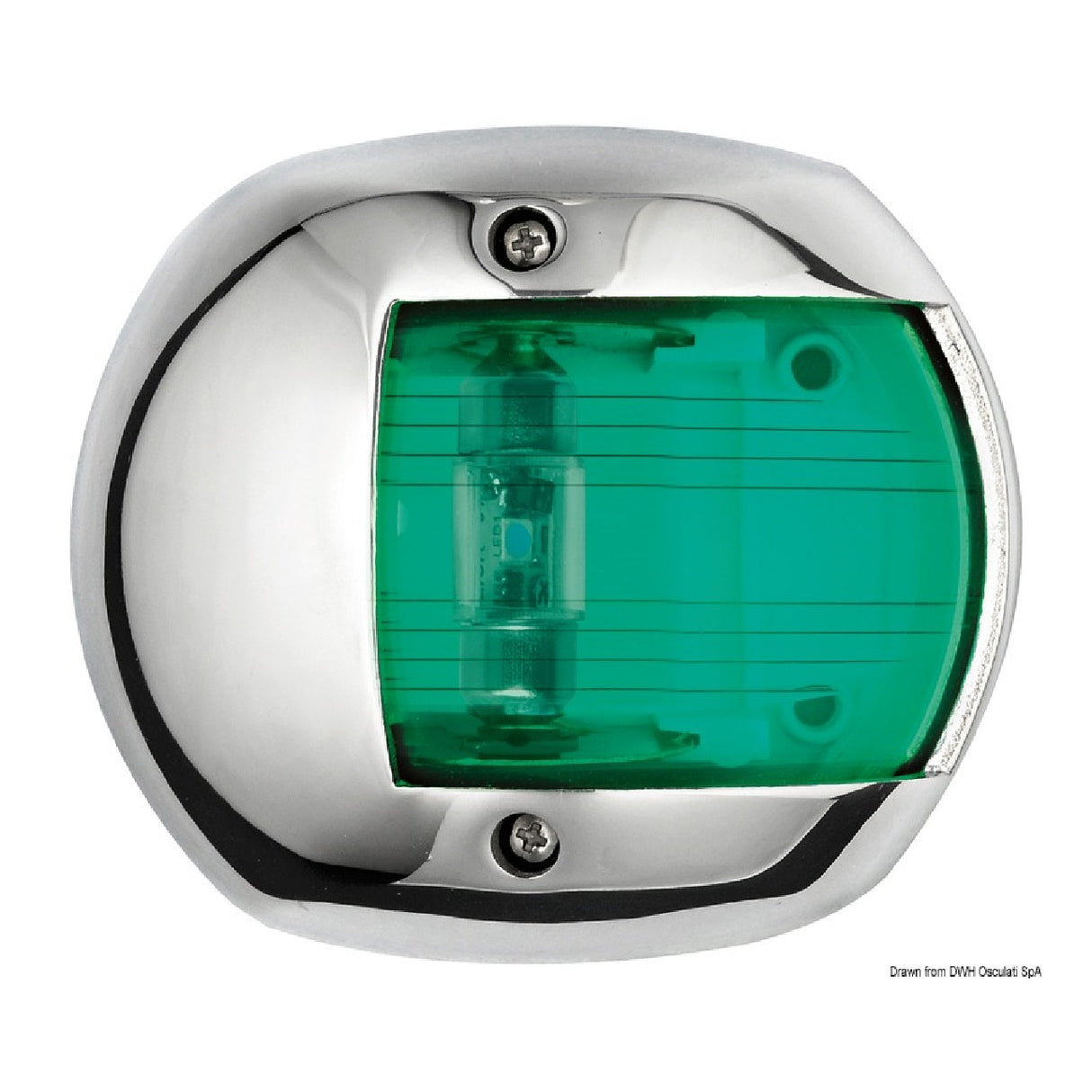 Osculati Compact 12 LED-Navigationslichter aus hochglanzpoliertem AISI 316 11.446.01