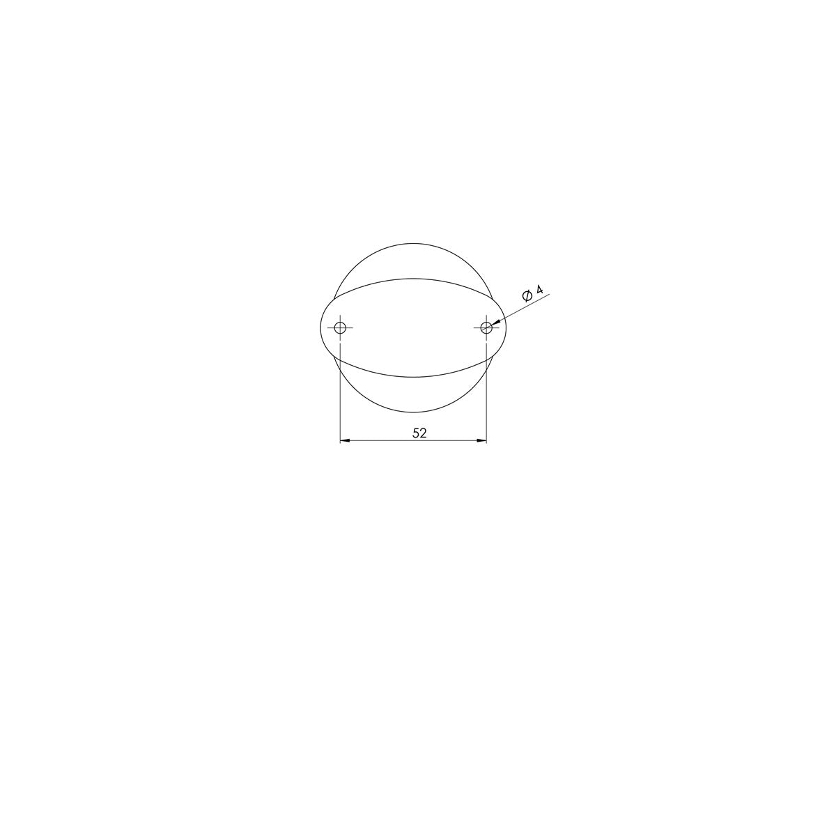 Trem 360-Grad-Halogen-Ankerleuchte mit schwarzem Sockel, Höhe 110 mm