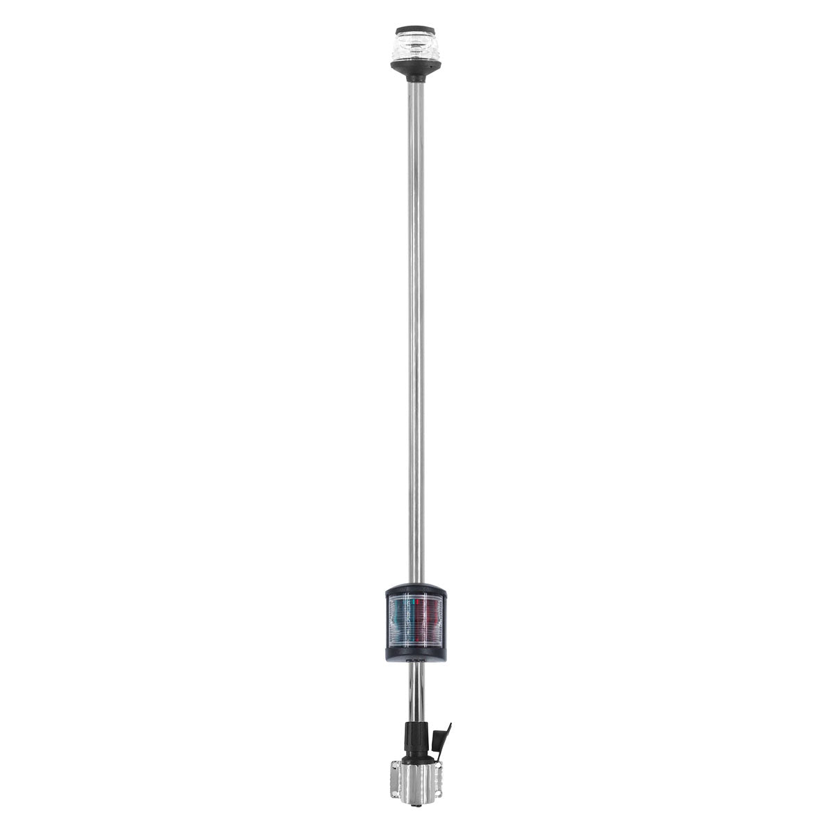 Poste de luz halógeno de pared Combi Trem 360/225 grados, negro, H 1000 mm