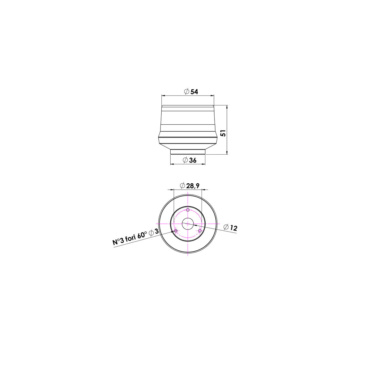PRO LED Gemini 360 Schwarze LED-Ankerleuchte