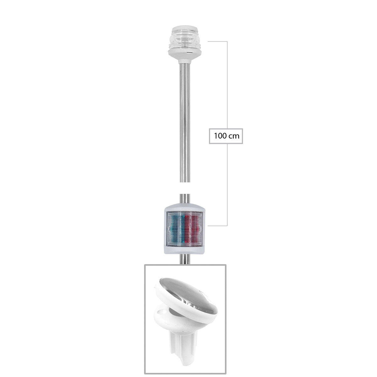 Trem 360/225 grados LED EASY extraíble Combi LUNAR luz blanca