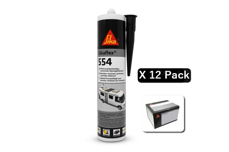 Sikaflex 554 300 ml - negro PAQUETE DE 12