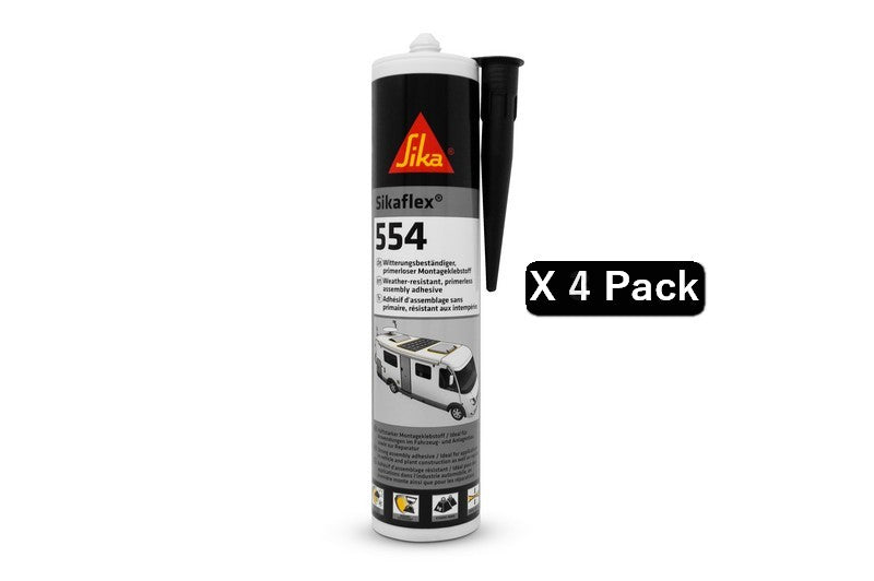 Sikaflex 554 300 ml - negro PAQUETE DE 4