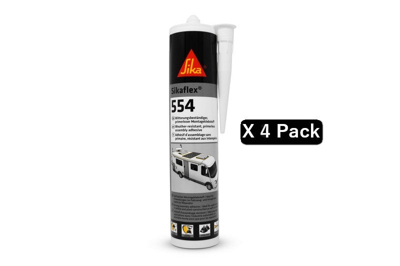 Sikaflex 554 300 ml – weiß, 4er-Packung