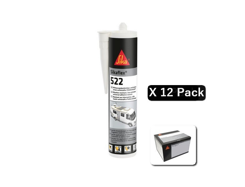 Sikaflex -522 Stahlgrau - 300 ml Packung mit 12 Stück