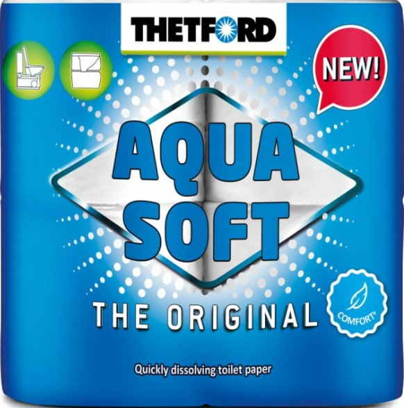 Rollo de papel higiénico Thetford Aqua Soft (paquete de 4)