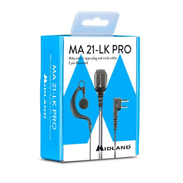 Midland MA21 LK Pro, Kenwood 2-Pin-Headset mit Mikrofon