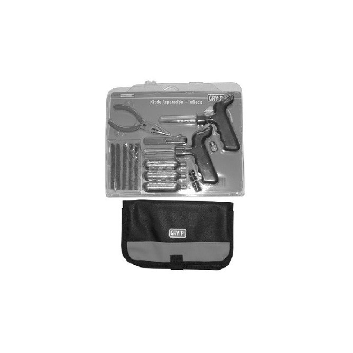 Kit de reparación de neumáticos de motocicleta sin cámara Gryyp (kit completo)