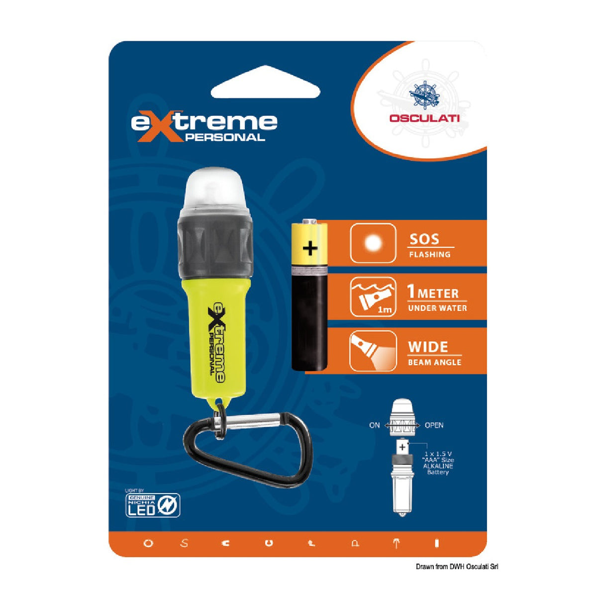 Osculati Mini linterna LED Extreme Personal para emergencia 12.170.08
