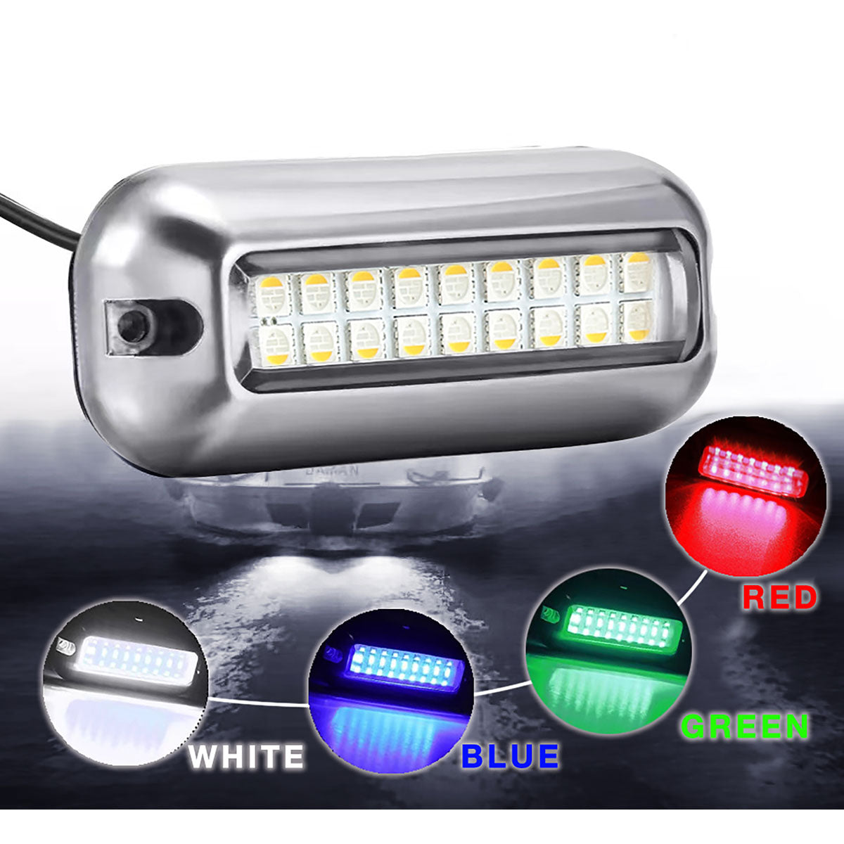 Luz subacuática LED blanca Trem para plataformas, travesaños y cascos
