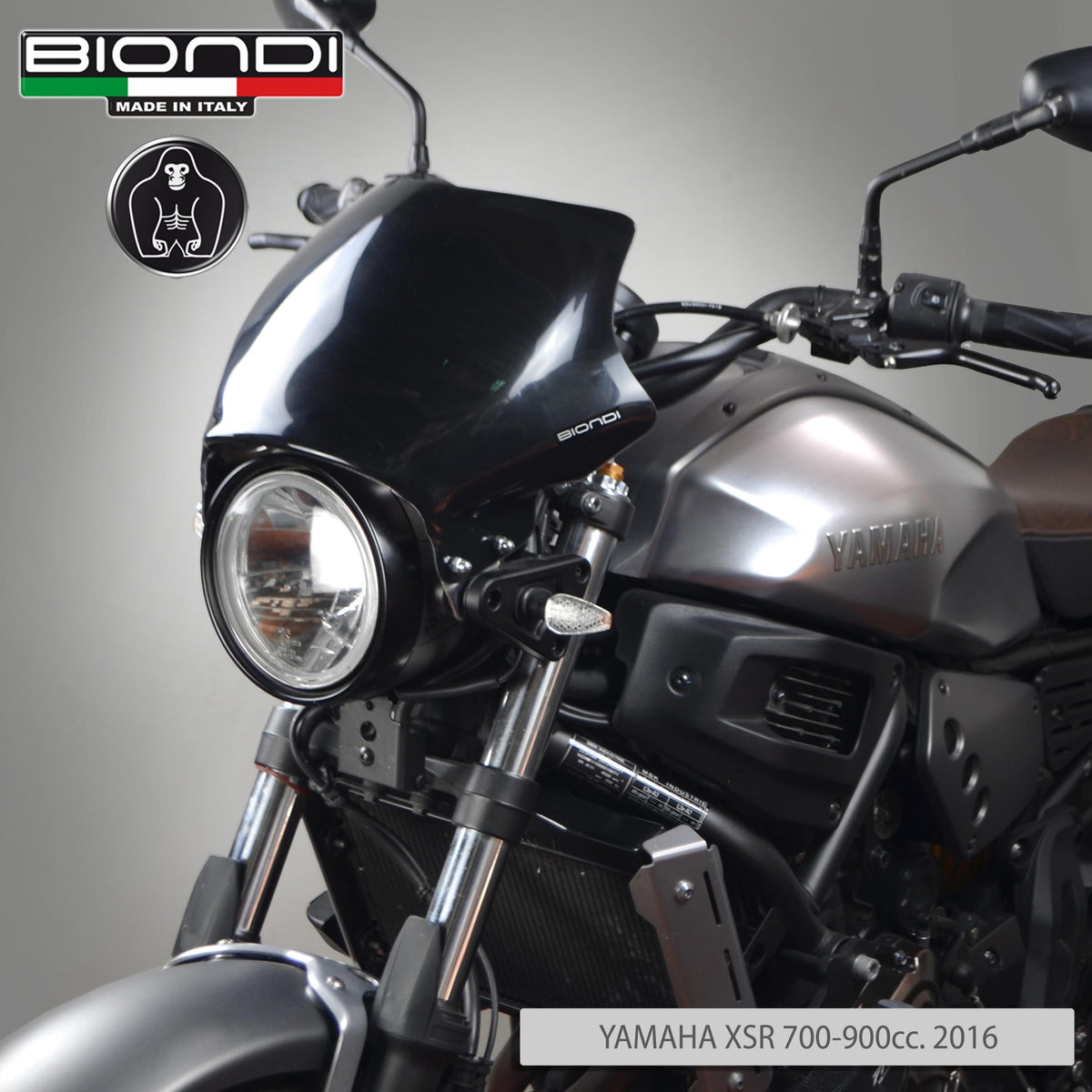 Biondi Cupolino Dark Nero per Moto Nude e Faro Tondo - MPN 8010036