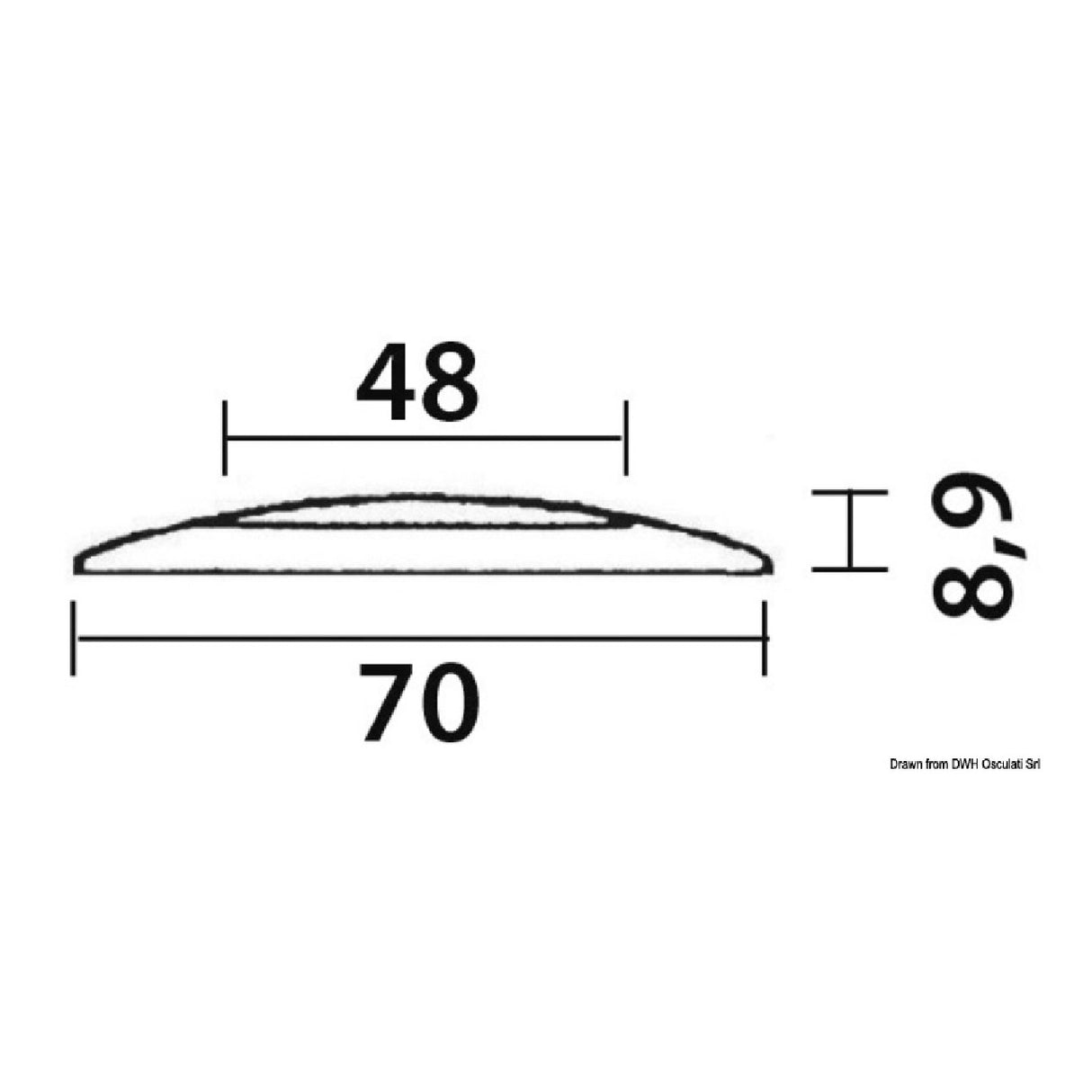 Lámpara de techo LED blanca sin empotrar Osculati 13.179.52